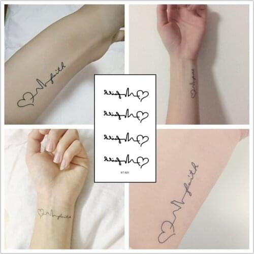 Unisex Products Temporary Harajuku Tattoo Waterproof Stickers make up heart Tattoo