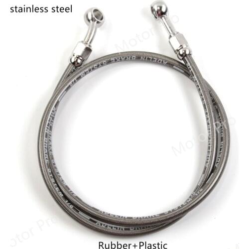 112cm Universal Motorcycle Braided Steel Hydraulic Reinforced Clutch Brake Hose Tube Line Brake Disc Rotor Disk Accessories