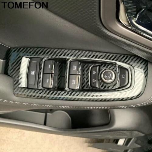 TOMEFON For Subaru Forester SK 2018 2019 2020 LHD Inner Door Armrest Window Switch Button Frame Cover Trim Interior Accessories
