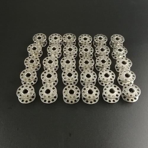 High Quality 30PCS Metal Bobbins Spool Sewing Craft Tool Stainless Steel Sewing Machine Bobbins Spool for Brother Janome Singer