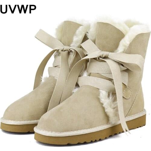 Top Quality Real Wool Snow Boots Women Boots 100% Real Sheepskin Leather Natural Fur Warm Winter Boots Women Shoes