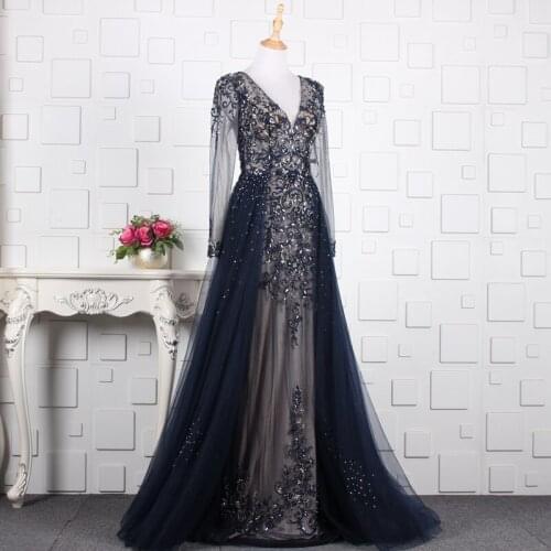 Robe De Soiree hand work Beading Mermaid Long Formal Evening Party Dress 2020 New Style