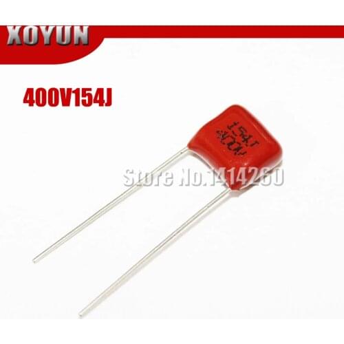 10PCS CBB 400V154J 0.15UF 150NF Pitch 7.5MM 154J 400V CBB Polypropylene film capacitor