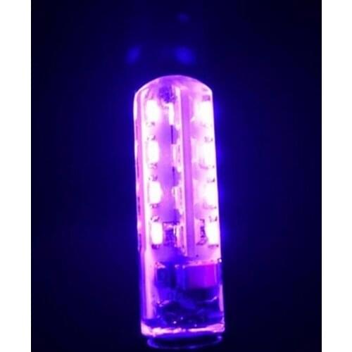 10PCS LED g4 220v pink Crystal light bulb 220v pink g4 led 220v 3014 32smd 220v g4 led pink bulb