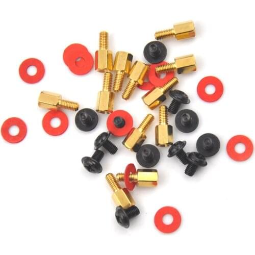 12pcs Computer Screws Motherboard Standoffs/ Screws/ Washers Kit