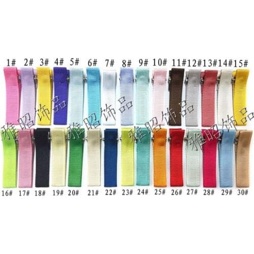 2018 Grossgrain Ribbon Alligator Girl Clip Lined Clips,Single Pronged Alligator Clips 100pcs