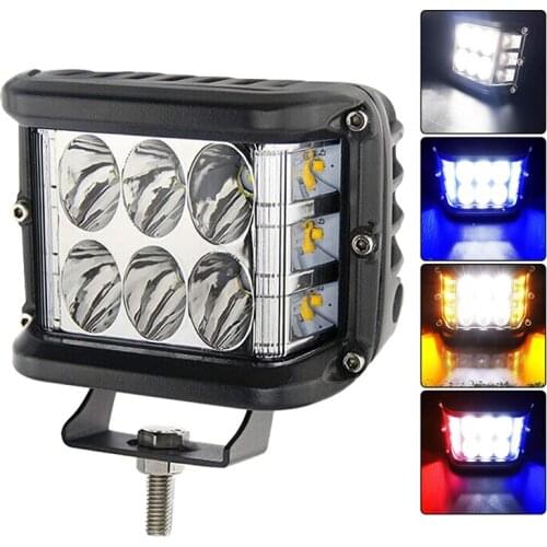 4Inch Dual Side Shooter Off Road Strobe Light Bar LED Work Lights Fog Light for Truck Trailer Boat SUV RV