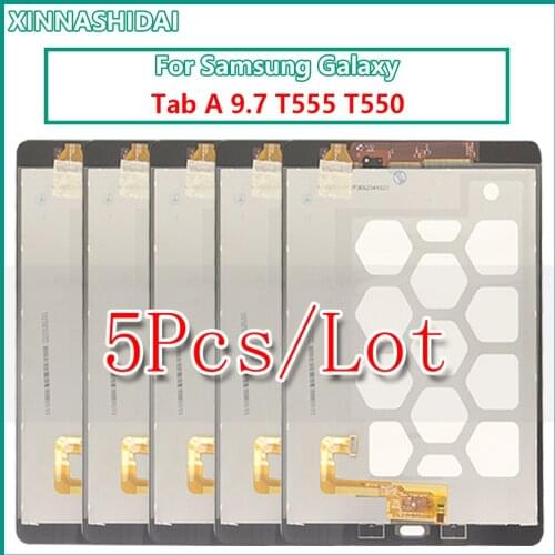 5Pcs For Samsung GALAXY Tab A 9.7 SM-T550 T550 T551 T555 LCD Display Touch Screen Digitizer Assembly Replacement