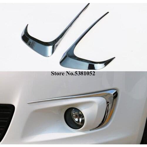For CITROEN Elysee C-Elysee 2014 2015 2016 Accessories Front Fog Lamp Frame Decoration Foglight Cover Trim 2 Pcs Car Accessories
