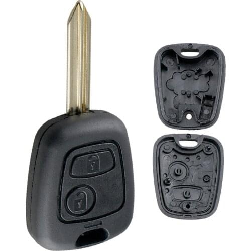 2 Buttons Car Key Fob Case Shell Replacement Remote Cover Car Key Accessories Fit for CLEF Peugeot Partner Expert