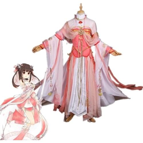 Jian Wang III Cosplay Hanfu Female Costume New Qi Xiu Ling Jue Loli Xiu Luo Cosplay Hanfu Halloween Chrismas Fancy Dress