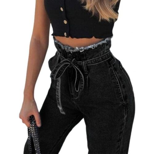 Fashion Plus Size Women Casual Jeans Skinny Waist Belt Cotton Ladies Sexy High Waist Denim Pants джинсы женские модные 2021