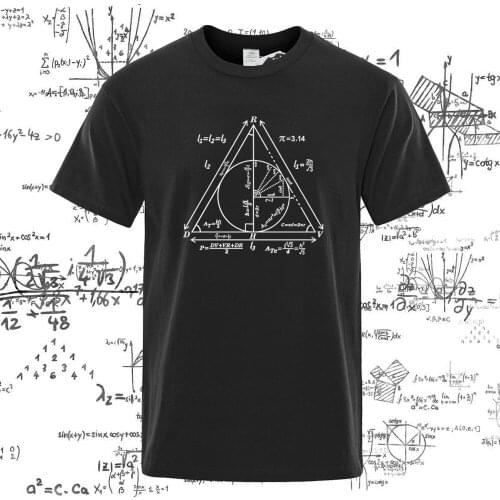 Math Teacher Formula Website T Shirts Triangle Law Summation College Tshirts Mens 16 Colors University T-Shirts High Quality Tee