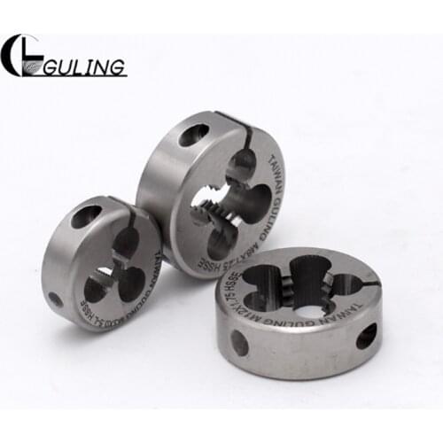 GULING Round Metric Thread Die tap size M14X0.75 HSSE Round Threading Dies Tool For Machining or Eorrecting External Threads