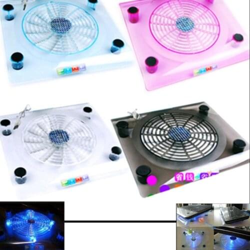 Laptop Cooler USB Cooling Big Fan LED Light Cooler Pad Stand for 15\" PC Notebook R2JB