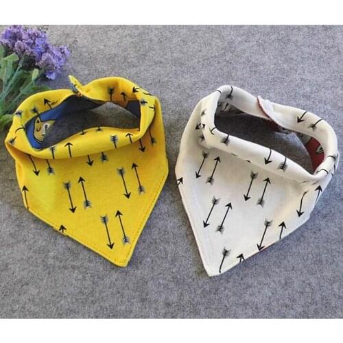 Hot Brand New Baby Bibs 2 Layers Bibs Saliva Towel Colorful Burp Cloth Triangle Cotton Scarf Infant Bandana Baby Cloth Accessory