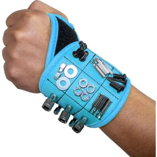 Magnetic Wristband Strong Magnetic Storage Tool Screw Adsorption Picker Magnetic Tool Holder Wrist Band For Holding Screws Nails