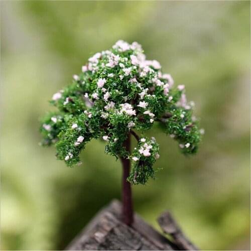 Mini Tree Fairy Garden Decorations Miniatures Micro Landscape Bonsai Figurine Garden Terrarium Accessories Resin Crafts