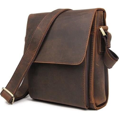 Fashion Messenger Shoulder Bags Men Genuine Leather Briefcase Office Bag Business Work For Tablet Handbag Male Female Portafolio