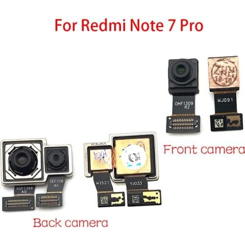 Back Rear Camera Module Flex Cable + Front Facing Camera Replacement Parts For Xiaomi Redmi Note 7 Pro