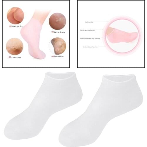 Soft Silicone Gel Socks Toe Socks Heel Protection Rough Foot Care Protector