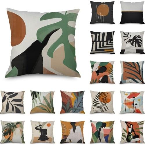 Abstract Art Throw Pillow Covers Nordic Home Decorative Cushion Cover Pillowcase Office Living Room Sofa Pillow Case 45x45cm