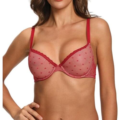 New Hot Sales Womens Mesh Lace Transparent Bras Sexy Ultra Thin Quality Underwear Underwire Big Size