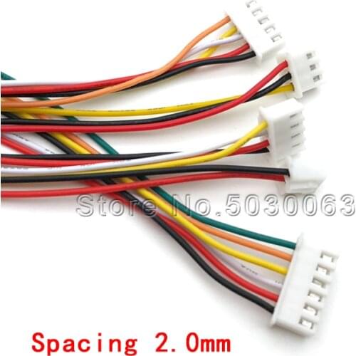 PH2.0 Electronic Wire Single Head Tin Plated 20/30CM Long Rainbow Cable Connecting Wire 2/3/4/5/6/7/8/9/10P