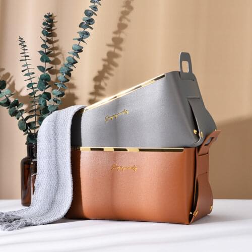 Nordic PU Leather Portable Stogra Box Jewelry Case Makeup Organizer Home Decoration Accessories For Necklace Ring Cosmetics