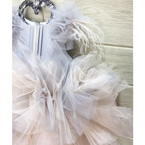 LAILASITA GRAY-SALMON DRESS