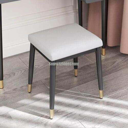 Nordic dressing table stool simple low stool square stool net red ins makeup chair modern bedroom makeup stool small round stool