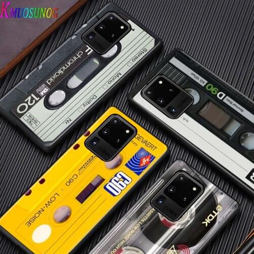 Vintage Magnetic Tape Cassette for Samsung Note 20 S20 FE Lite Ultra Plus A91 A81 A71 A51 A41 A31 A21 A11 A12 A42 A01 Phone Case