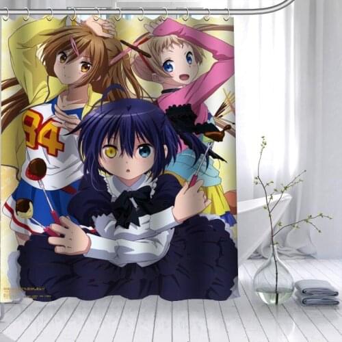 Chuunibyou Demo Koi Ga Shita Shower Curtain 3D Waterproof Polyester Fabric Bath Curtain Printing 12 Hooks For The Bathroom