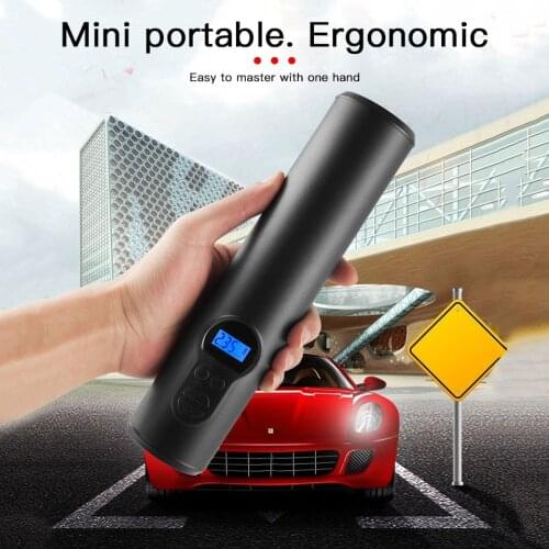 12V Air Compressor LCD Handheld Inflator air pump for Car Bicycles Tires Ball Inflatable Cushion Rings Swim Toys pump Micro USB