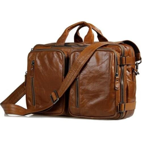 Nesitu High Quality Vintage A4 Genuine leather Office Men Briefcase Business Travel Shoulder Messenger Bags Portfolio #M7014