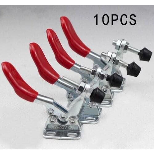 GH-201A 27kg Toggle Clamp Quick Release Vertical/Horizontal Type Clamps U-shaped Bar Hand Tool For Woodworking Joinery 10pcs