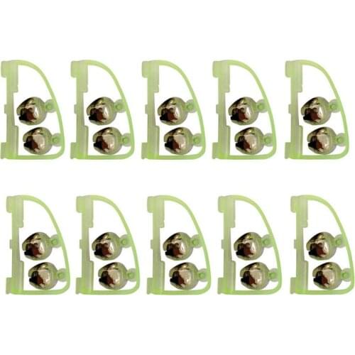10pcs Fluorescent Fishing Rod Pole Tip Glow Clip Twin Bell Alarm Alert Ring