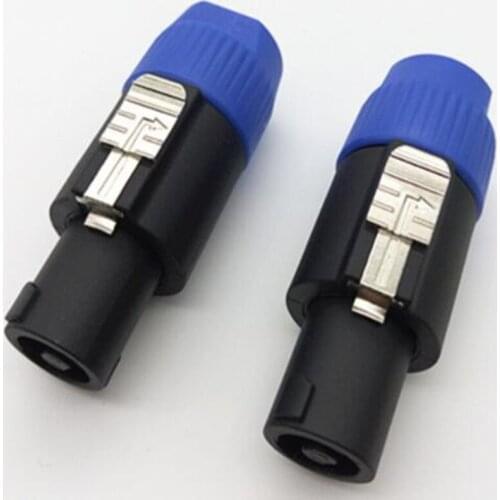 10pcs Copper core environmentally friendly four-core professional speaker plug amplifier speaker cable audio box line connector
