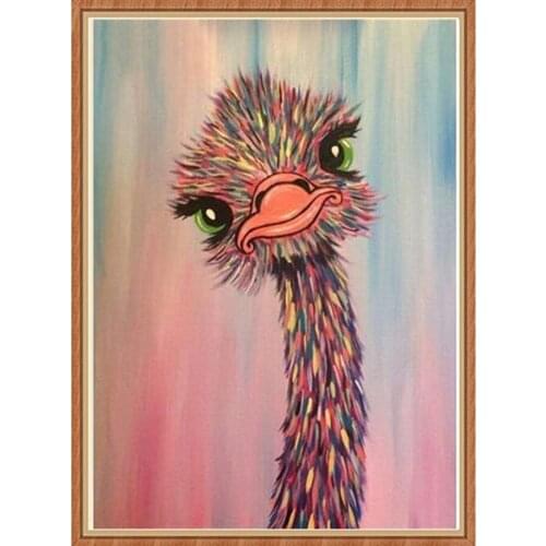 5D DIY Diamond Painting Kits Ostrich Pictures Full Drill Diamond Art Crystal Rhinestone Mosaic Embroidery Cross Stitch