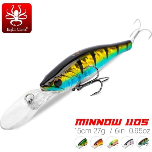 27g sinking minow plastic deep diving hard bait Wobblers Fishing Lure sea fishing