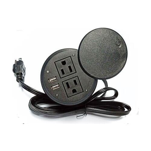 ABS US Power US USB Charger Grommet with cover protection US plug cable cord