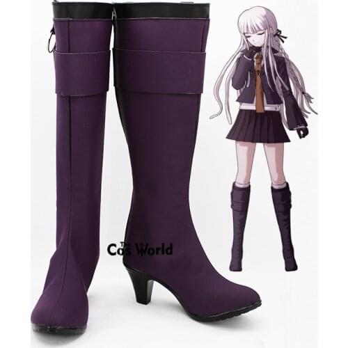 Danganronpa Kirigiri Kyouko Anime Games Customize Cosplay High Heels Shoes Boots