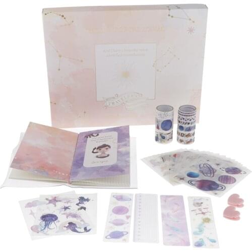 Kids Children Scrapbook Washi Tape Sticker Notebook Planner Scrapbooking Kit