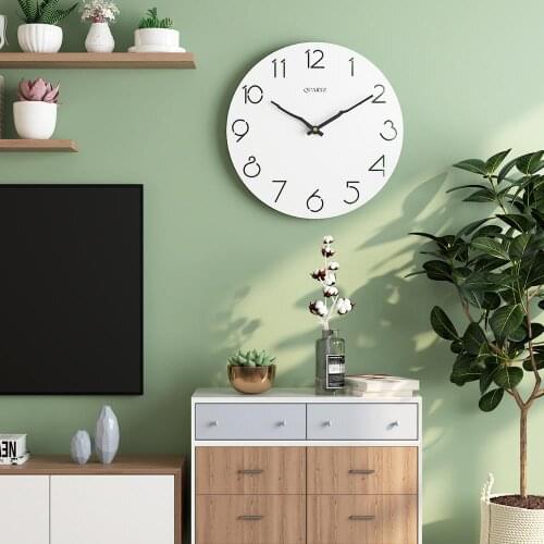 Hot Sale Wooden Wall Clock Modern Design Wall Clocks Living Room Home Decor Horloge Mute Creative Clocks Free Shipping