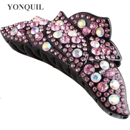 Colorful Rhinestone Hair Crab Claws Women Crystal Hairpins Ladies Hairpins Ladies Elegant Washing Shower Accessories Headwear