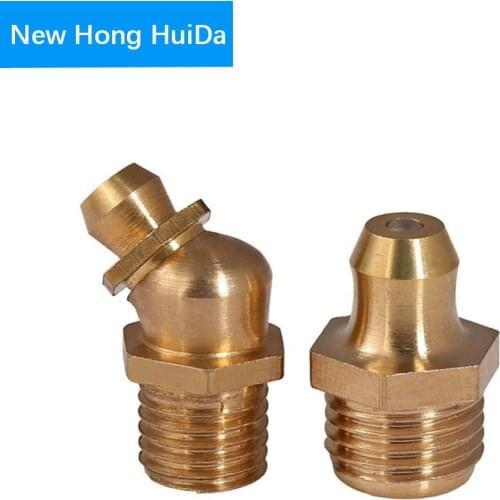 M6 M8 M10 M12 M14 M16 Butter Oil Nozzle Copper Straight Mouth 45 Degree Curved Oil Gun