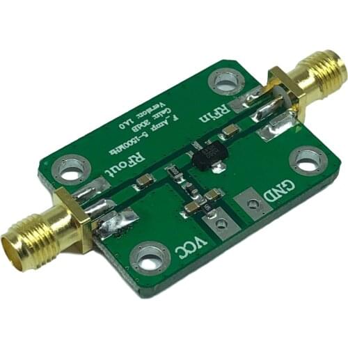 85mA RF Amplifier Gain Module LNA Wideband 5-1500mhz 20dB Gain Broadband Board for FM Radio TV Signal Amplifier