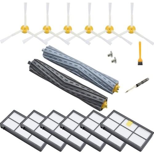 Replacement Parts Kit For Irobot Roomba 860 870 880 890 960 980 990 Vacuum Cleaner,6 Filter,6 Side Brush,1 Debris Extractor In