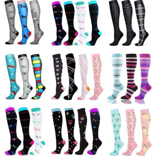 Compression Stockings Multi Pairs Dropshipping Unisex Varicose Veins Socks Unisex Outdoor Running Cycling Long Pressure Socks