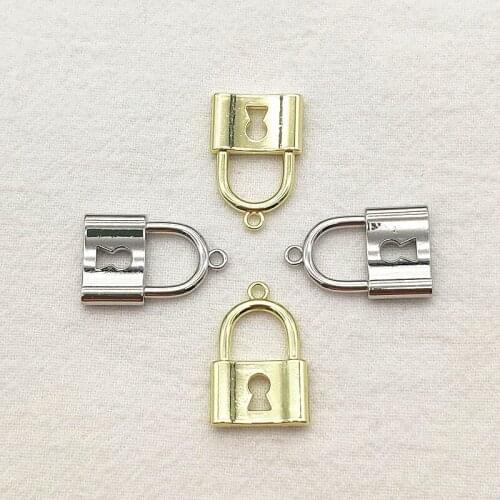 New Arrival! 24x16mm 100pcs Zinc Alloy Lock shape Charm for Handmade Bracelet Necklace Earring DIY Accessories,Jewelry Findings
